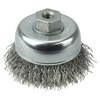 Weiler 3" Crimped Wire Cup Brush .014" Steel Fill 3/8"-24 UNF Nut 13243